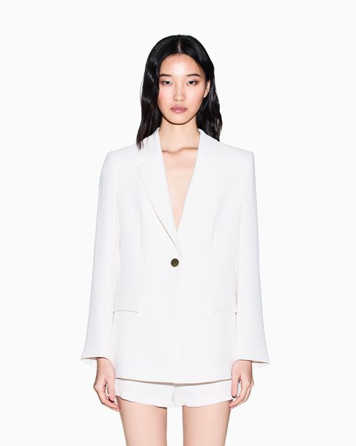 ARMANI EXCHANGE White Crepe Jacket