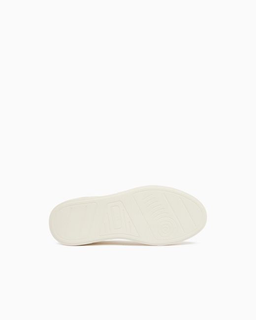 ARMANI EXCHANGE White Sneakers With Suede Inserts for men