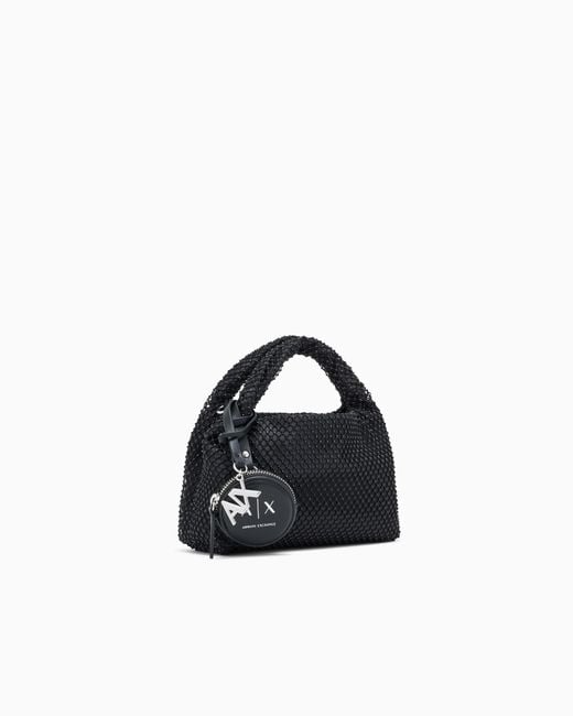 ARMANI EXCHANGE Blue Textured Mini Crossbody Bag