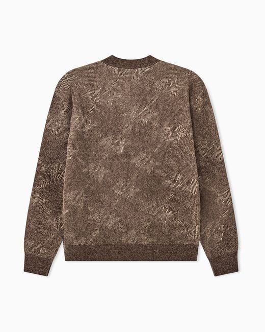 ARMANI EXCHANGE Brown Regular Fit Pullover for men