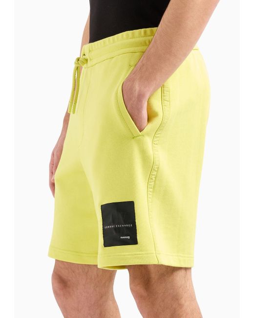 Armani Exchange Yellow Asv Organic Cotton Shorts for men