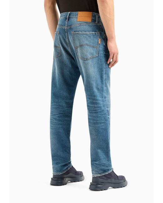 Armani Exchange Blue Tapered Jeans for men