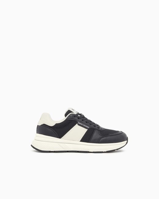 ARMANI EXCHANGE White Urban Minimal Sneakers for men