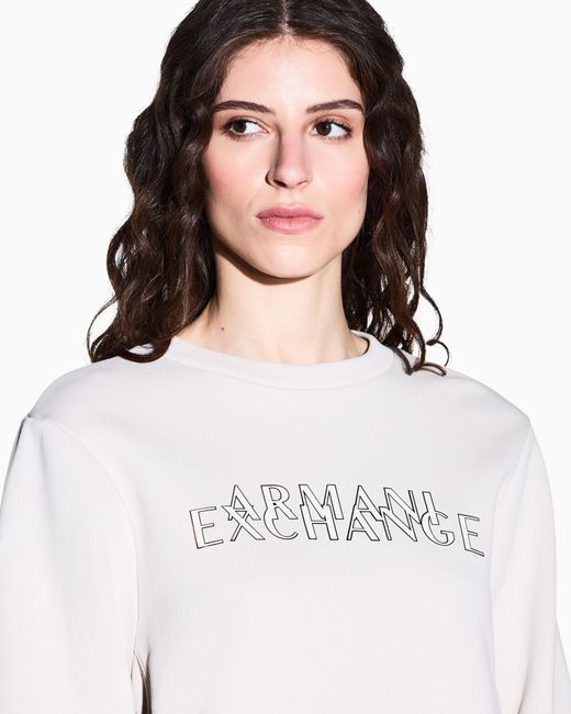 ARMANI EXCHANGE White Sweatshirt