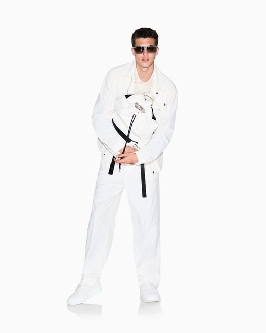 ARMANI EXCHANGE White Cotton Chino Pants for men