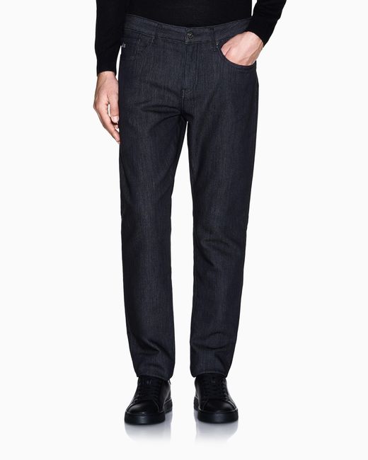 ARMANI EXCHANGE Blue Slim-Fit Five-Pocket Jeans for men