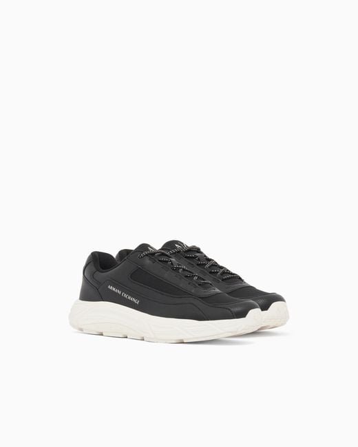 ARMANI EXCHANGE White Sneakers With Ripstop And Rubber Sole for men
