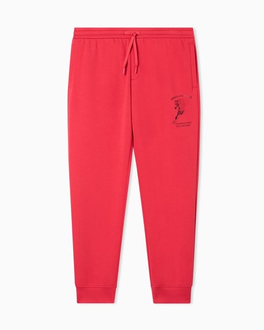 ARMANI EXCHANGE Red Horse Print Sweatshirt Joggers for men