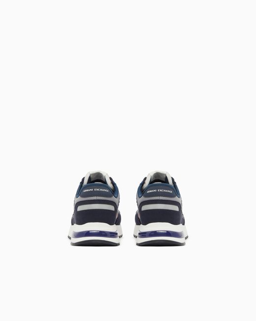 ARMANI EXCHANGE Blue Sneakers for men