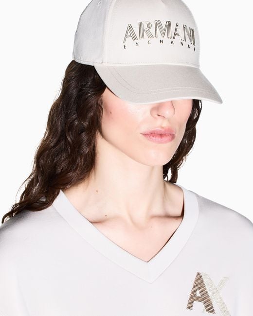 ARMANI EXCHANGE White Baseball Hat