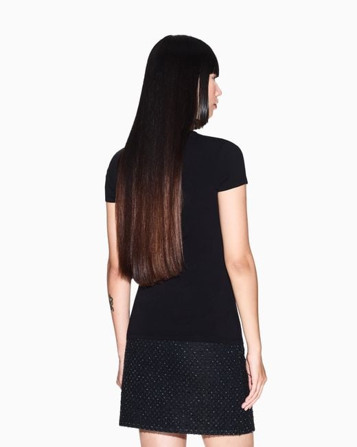 ARMANI EXCHANGE Black Slim Fit T-Shirt