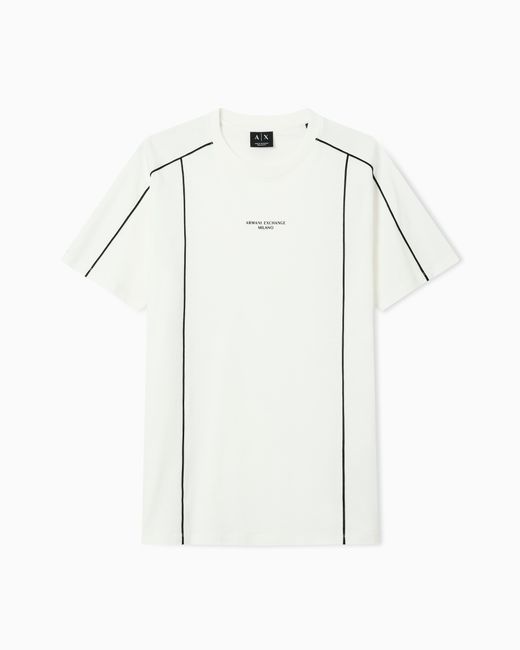 ARMANI EXCHANGE White Regular Fit T-Shirt for men