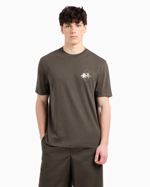 ARMANI EXCHANGE T-Shirt Mit Normaler Passform Und Brustdruck in Gray für Herren