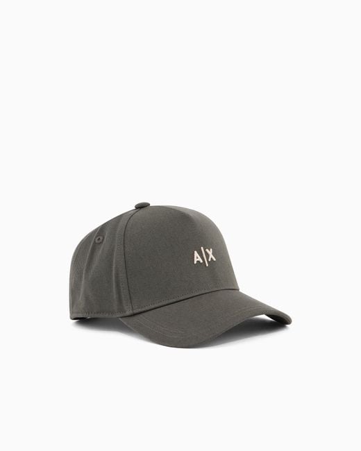 ARMANI EXCHANGE Gray Logo Cap With Curved Visor for men