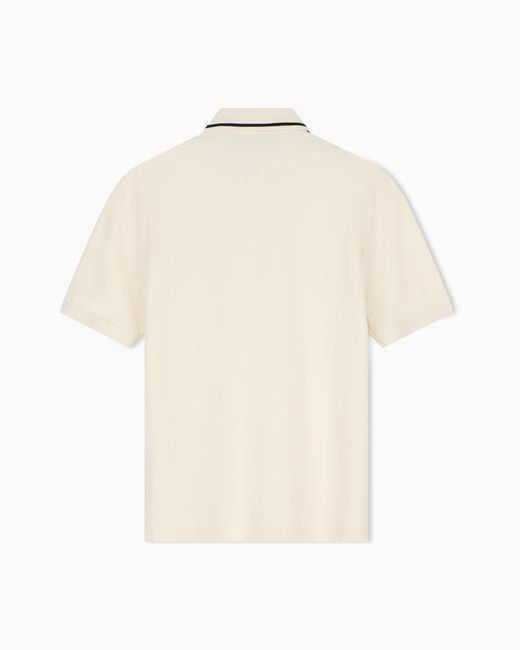 ARMANI EXCHANGE White Regular Fit Polo Shirt for men