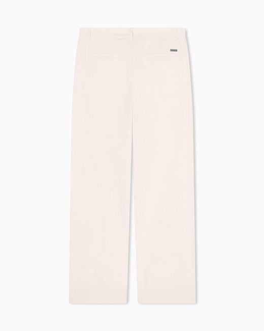 ARMANI EXCHANGE White Cotton Chino Pants for men
