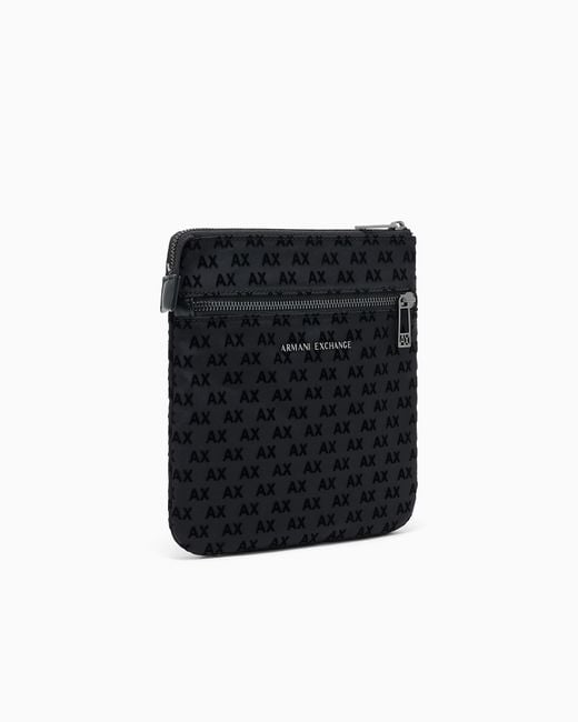 ARMANI EXCHANGE Black Flat Crossbody Messenger Bag for men
