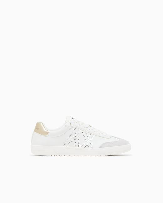 ARMANI EXCHANGE White Technical Fabric Sneakers