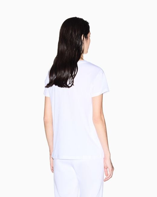ARMANI EXCHANGE White Relaxed Fit T-Shirt