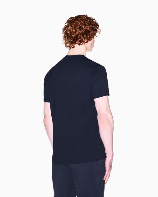ARMANI EXCHANGE Blue Regular Fit T-Shirt for men