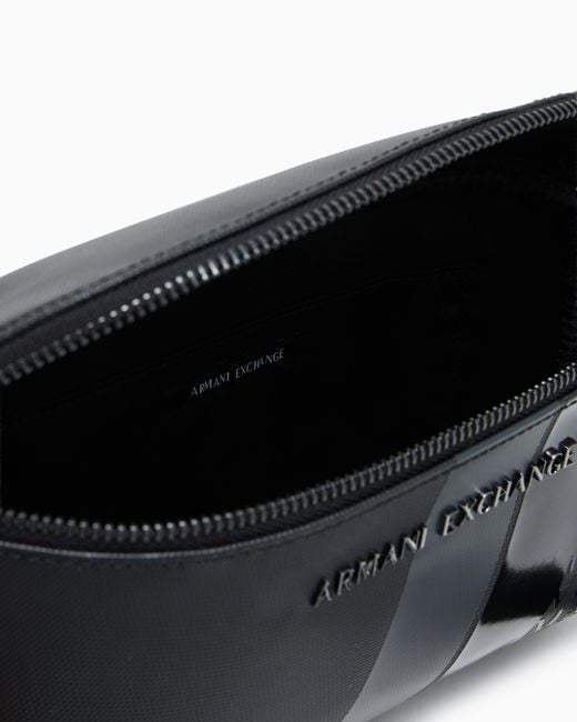Marsupio Con Monogramma E Strisce di ARMANI EXCHANGE in Black da Uomo