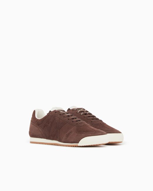 ARMANI EXCHANGE Brown Technical Fabric Sneakers