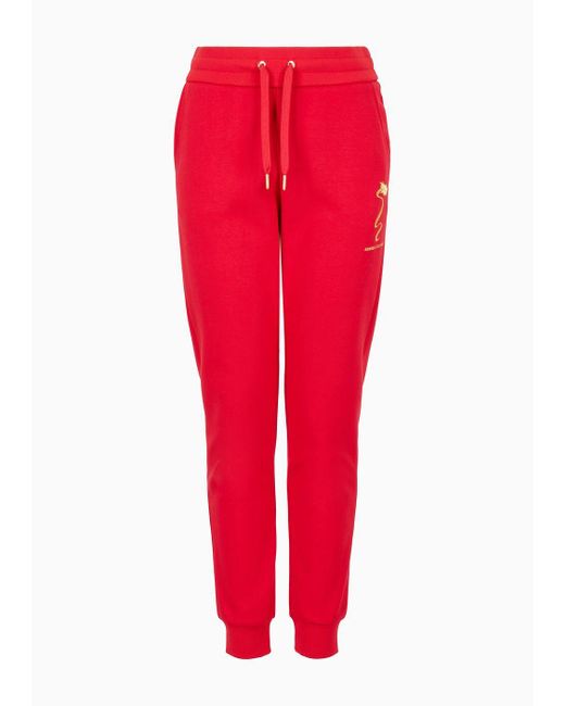 Armani Exchange Red Lunar New Year Joggers