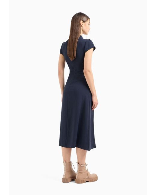 Armani Exchange Blue Asv Midi Dress