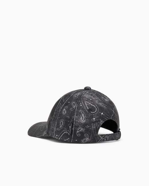 ARMANI EXCHANGE Gray Polka Dot Visor Hat for men