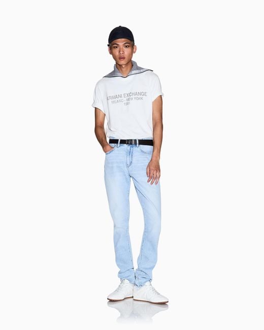 ARMANI EXCHANGE White Sneakers Lower Soft Regular Fit With Rubber Sole for men
