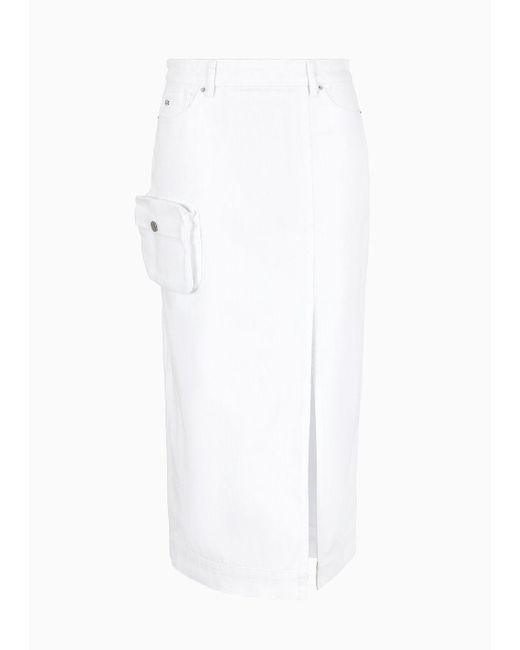 Armani Exchange White Midi Skirts