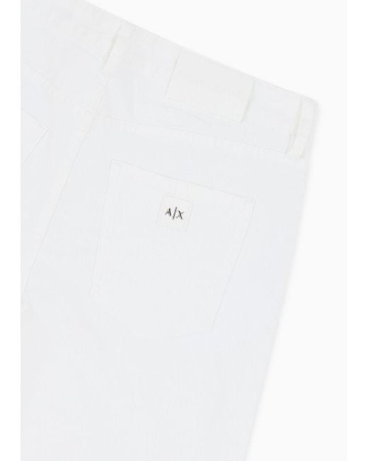 Jeans J13 Slim Fit In Denim Indigo di Armani Exchange in White da Uomo