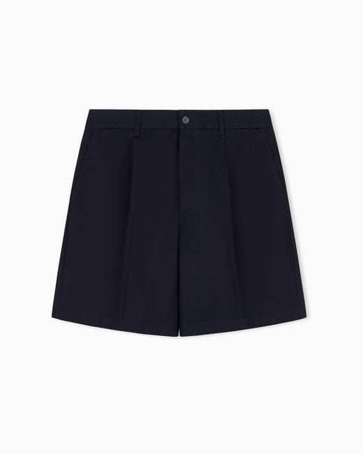 ARMANI EXCHANGE Blue Cotton Bermuda Shorts for men