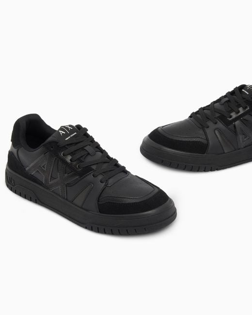 ARMANI EXCHANGE Black Sneakers for men