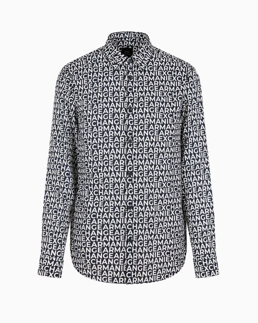 Camicia Regular Fit di ARMANI EXCHANGE in Gray da Uomo