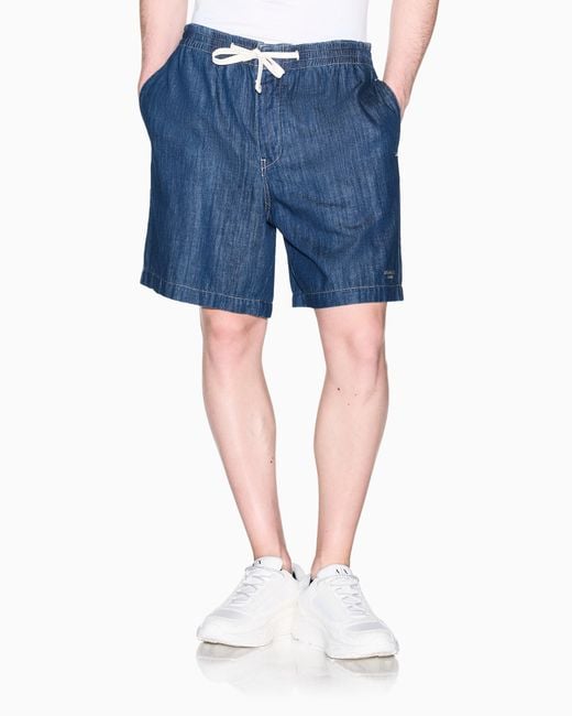 ARMANI EXCHANGE Blue Regular Fit Shorts for men