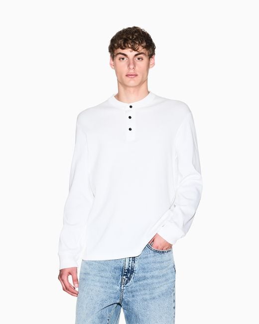 ARMANI EXCHANGE White Slim-Fit Short-Sleeved Cotton Polo Shirt for men