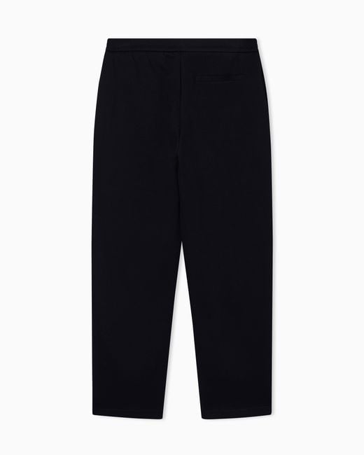 ARMANI EXCHANGE Blue Bonded Stretch Cotton Sports Pants for men