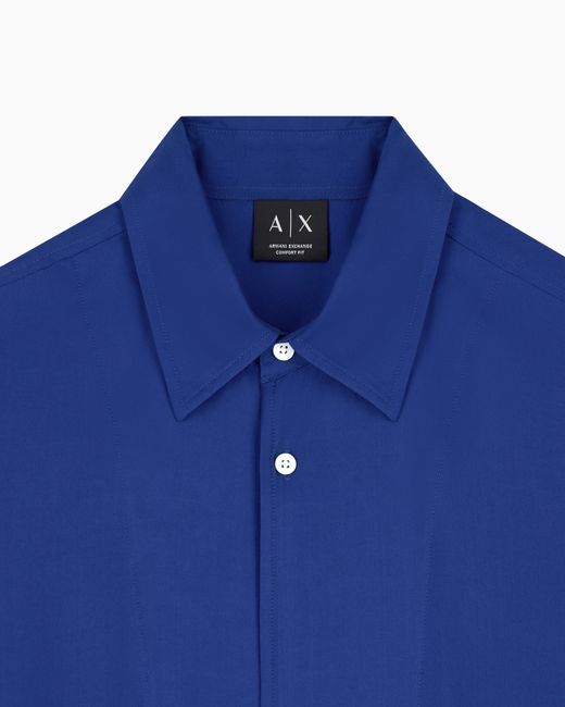 ARMANI EXCHANGE Blue Oversized Shirt for men