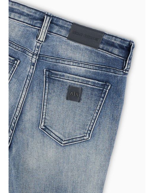 Jeans J22 Super Skinny In Denim Stretch Indigo di Armani Exchange in Blue