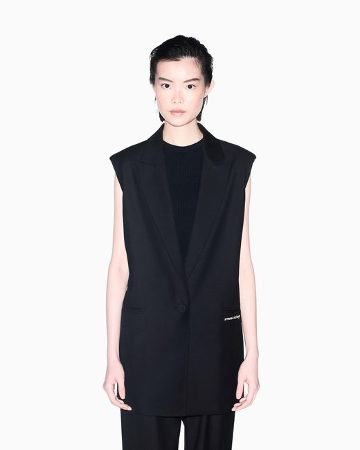 ARMANI EXCHANGE Blue Regular Fit Waistcoat Fabric Blend