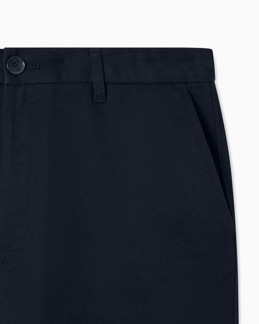 ARMANI EXCHANGE Blue Slim Fit Cotton Twill Chinos for men