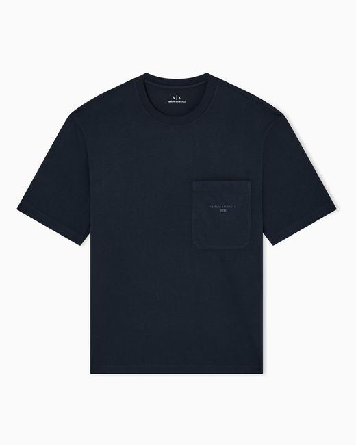 ARMANI EXCHANGE Baumwoll-T-Shirt Mit Used-Effekt in Blue für Herren