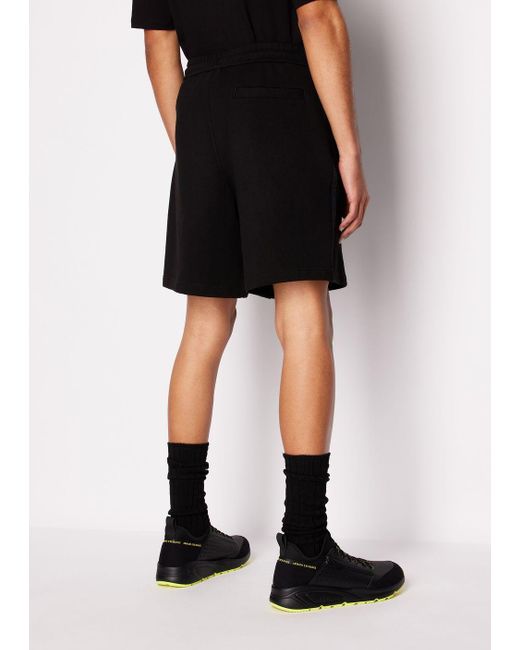 Armani Exchange Black Asv Organic Cotton Shorts for men