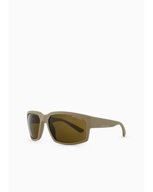 Armani Exchange Green Rectangular Folding Sunglasses for men