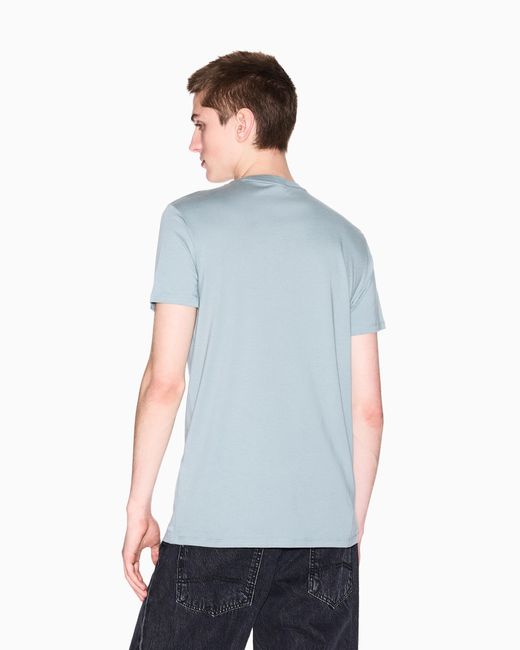 Camiseta Slim Fit De Algodón Pima ARMANI EXCHANGE de hombre de color Blue