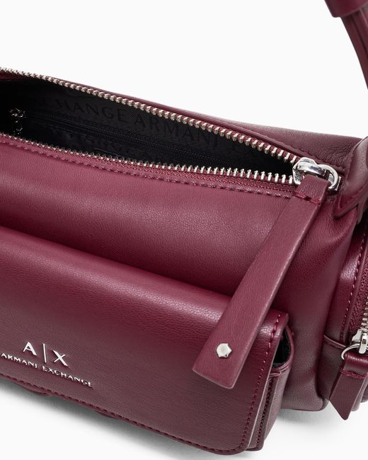 Borsa A Spalla Grande Con Tasche Laterali di ARMANI EXCHANGE in Purple