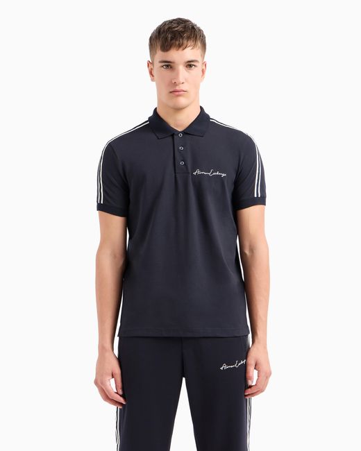 ARMANI EXCHANGE Poloshirt Mit Normaler Passform Und Signature-Logo in Blue für Herren