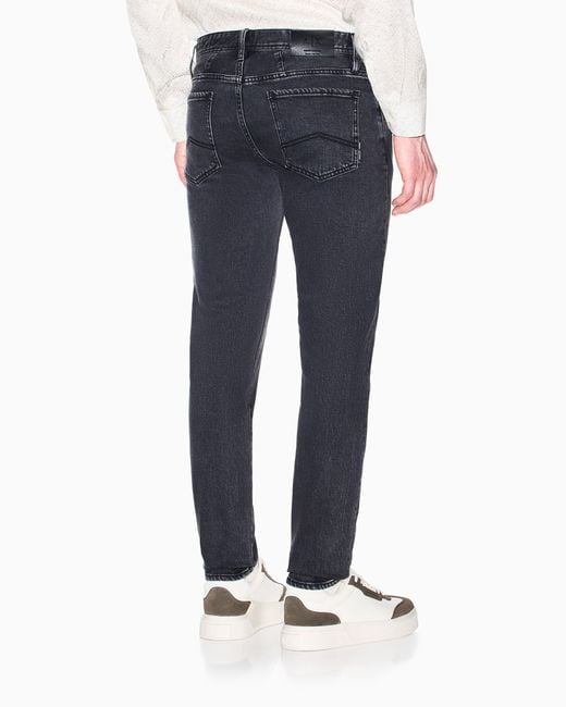 ARMANI EXCHANGE Blue Super Skinny Faded Jeans for men