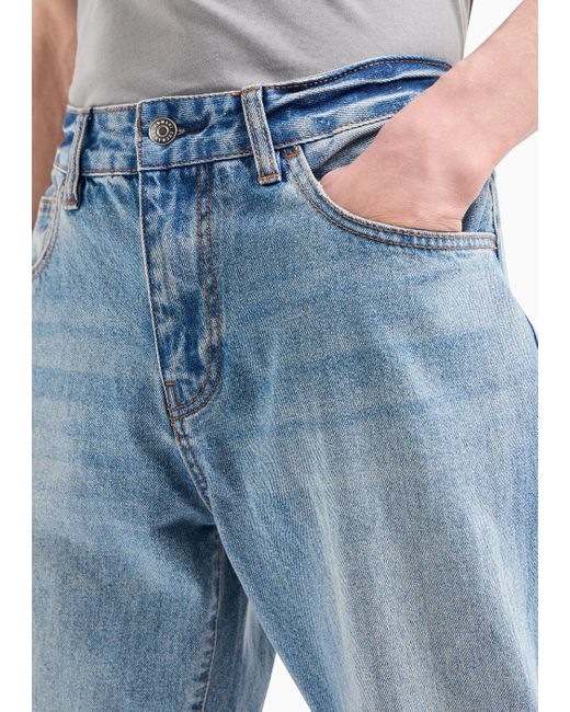 Jeans J13 Slim Fit In Denim Indigo di Armani Exchange in Blue da Uomo